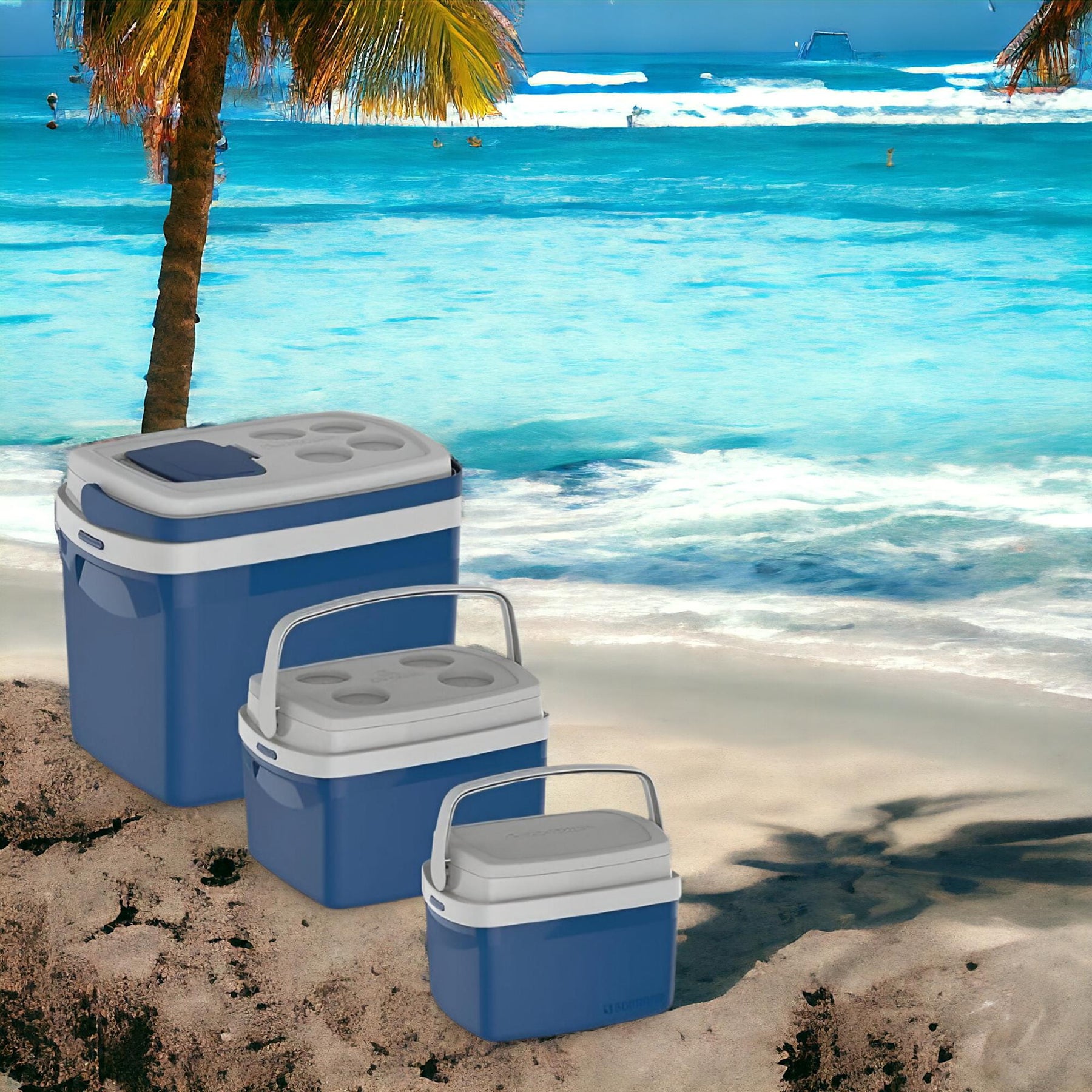 Nevera Azul Camping y Playa. Neveras de 10, 16 y 29 litros